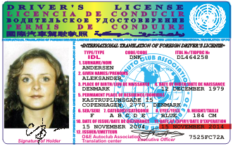 international drivers license plastic card with hologram protection